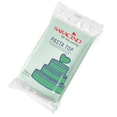 Imagen de Saracino Pasta de azúcar superior para cubrir fondant Made in Italy 1000 g Color verde