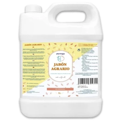 Imagen de PLANTAWA Jabón Potasico 5L de Acción por Contacto Agrario Biodegradable Solución Natural contra Mosca Blanca, Pulgón, Hongos, Araña en Plantas Negro para Tus y Huerto