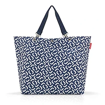 Imagen de reisenthel shopper XL Bolsa estable para irte de picnics e compras, con cremallera, hecho tela poliéster, diseño repelente al agua, en azul signature navy