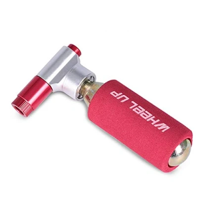Imagen de Bomba infladora de CO2 para neumáticos bicicleta, compatible con Presta Schrader, cartuchos fácil seguridad MTB Road Bike Baloncesto fútbol ciclismo