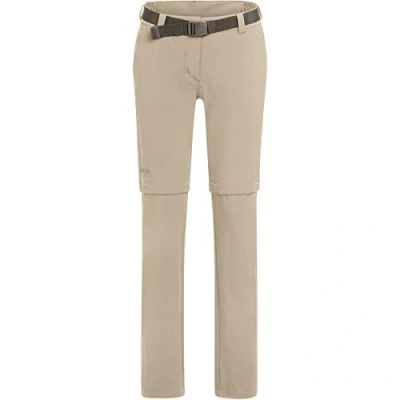 Imagen de Maier Sports Pantalones de Senderismo para Mujer con Cremallera Nata 2