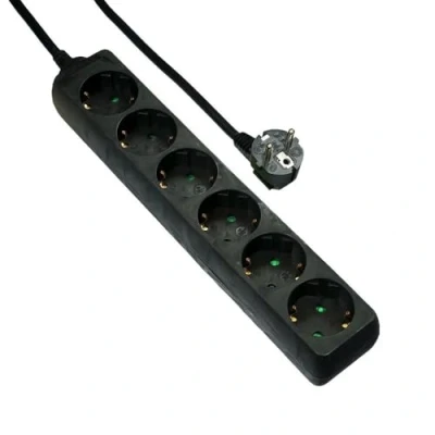 Imagen de Grundig Regleta 6 Plegable 16A/250V Cable de Extensión 1.5M Caja Conexiones máx. 3680W Negro