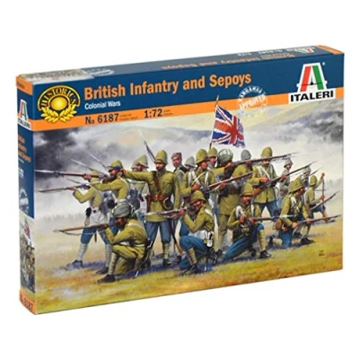 Imagen de Italeri British Infantry (Colon.Wars) 6187 1:72 Infantería británica y sepoys modelismo, Modelo de Suelo, Hobby, Pegado, Kit plástico, detallado, Color unlackiert