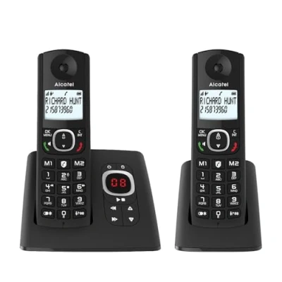 Imagen de Alcatel F530 Voice Duo, téléphone Sans Fil Avec répondeur et 2 combinés, Blocage d&#039;appels fonction Mains Libres Noir