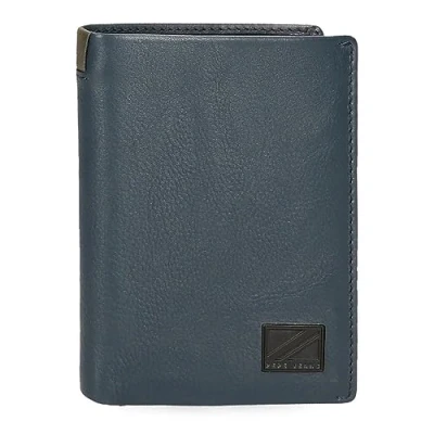 Imagen de Pepe Jeans Marshal Cartera Vertical con Monedero Azul 8,5x11,5x1 cms Piel