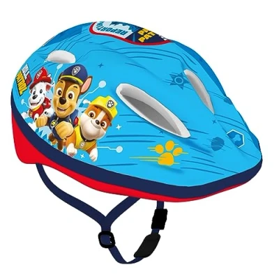 Imagen de Casco de bicicleta infantil la Patrulla Canina, color azul claro, 52 56 cm, Chase, Rubble, Marshall