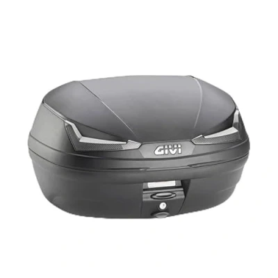 Imagen de GIVI E455NT Baúl Monolock Simply IV Tech negro catadióptricos ahumados 45 l con placa universal
