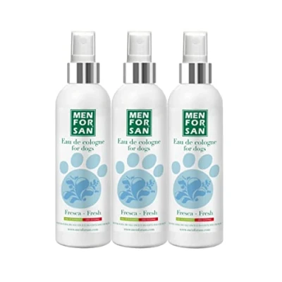 Imagen de MENFORSAN Agua de Colonia para perros, Aroma fresco y duradero, Paquete 3x125ml