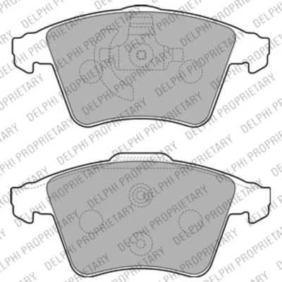 Imagen de DELPHI LP2224 Juego de pastillas freno no preparado para indicador desgaste Chapa antichirridos sin accesorios VOLKSWAGEN: Multivan 5 (7HM