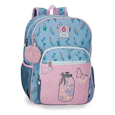 Imagen de Enso We Love Flowers Mochila Escolar Adaptable a Carro Rosa 30x38x12 cms Poliéster 13,68L