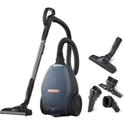 Imagen de Electrolux PureD8 Pure D8 PD82 8DB Aspiradora con Bolsa ultrasilenciosa Regulador automático de Potencia SmartMode y tecnología PureSound Color Azul, plástico, 600 W, 3.5 Liters, 57 Decibeles