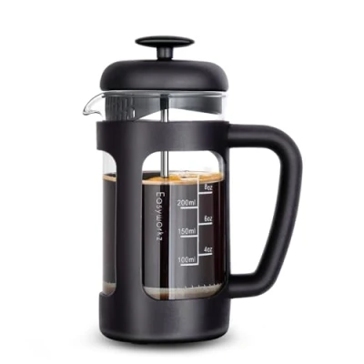 Imagen de Easyworkz Cafetera de prensa francesa con vidrio borosilicato resistente al calor, 350 ml