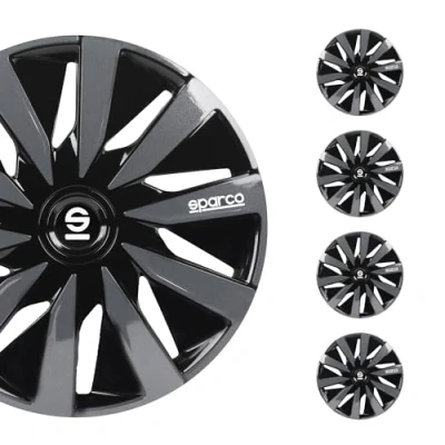 Imagen de SPARCO Lazio SPC1691BKGR Tapacubos 16in negro, gris