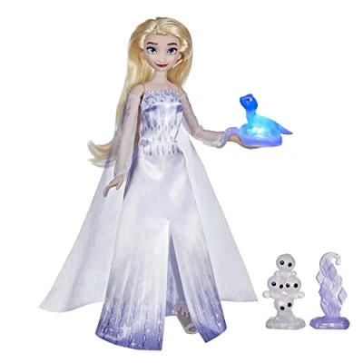 Imagen de Frozen Habla y Amigos 2 de Disney, muñeca Elsa con Sonidos Frases, Juguete para niños a Partir 3 años, Multicolor (Hasbro F2230)