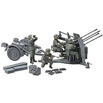 Imagen de Tamiya 32554 Maqueta Cañón antiaereo alemán Flakvierling 38 20 mm, Escala 1:48