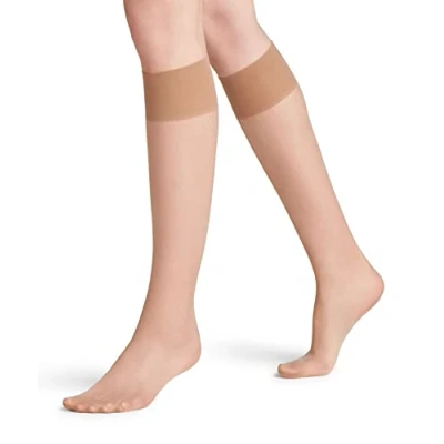 Imagen de FALKE Seidenglatt 15 DEN W KH transparente unicolor 1 par, Calcetines largos Mujer, Color piel (Cocoon 4859), 39 42