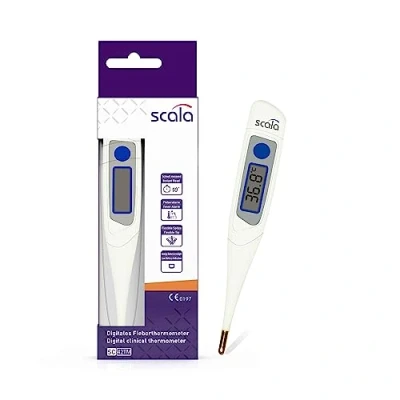 Imagen de Scala SC 42 Flex, Termómetro Digital Para Fiebre, Velocidad 10 seg. Punta de Oro, Blanco