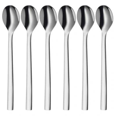 Imagen de WMF Nuova Set 6 cucharas Latte Macchiato, cromargan Protect, Color Plateado