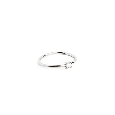 Imagen de SINGULARU Anillo Single Spark Plata de Ley 925 con Acabado Baño Rodio Estilo Solitario Joyas para Mujer Hecho en España Varios Acabados y Tallas Talla 18