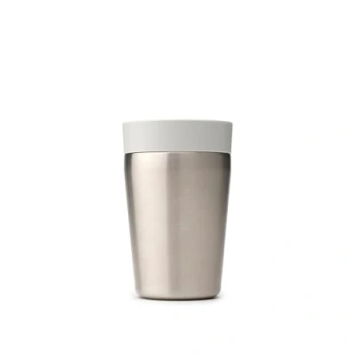 Imagen de Brabantia Taza térmica Make &amp; Take con tapa Smart Click, Mantiene las bebidas calientes durante 6 horas, frías 8 Termo café a prueba de fugas Light Grey, 0,2 L