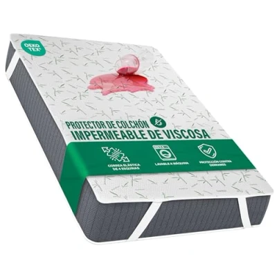 Imagen de Utopia Bedding Protector de Colchón 180 x 200 Impermeable, Viscosa Bambú, con Esquineras Elásticas, Certificado Oeko Tex Cubrecolchón Transpirable, Protección