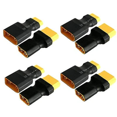 Imagen de 4 Pares sin Cables XT90 Macho Hembra a XT60 Conector Adaptador de conversión