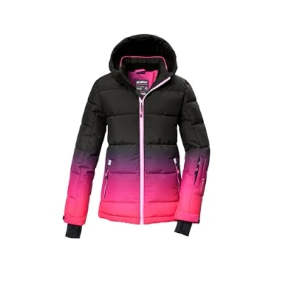 Imagen de killtec Niñas Chaqueta de esquí/Chaqueta esquí acolchada con capucha y protección contra la nieve KSW 330 GRLS SKI QLTD JCKT, pink, 140, 42469 000