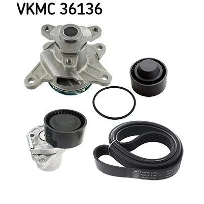 Imagen de SKF VKMC 36136 Bomba de agua + kit correa poli V MERCEDES BENZ: Vito Tourer, NISSAN: Qashqai / Qashqai+2 I