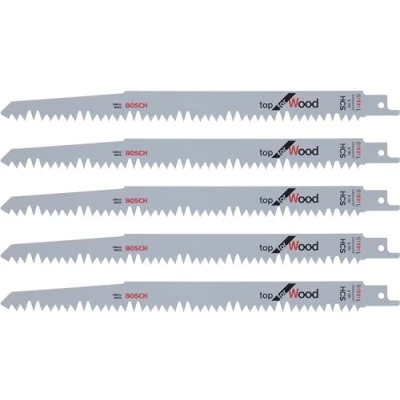 Imagen de Bosch Professional 2 608 650 676 Hojas de Sierra Sable S 1531 L, Set 5 Piezas, Gris, 240 mm