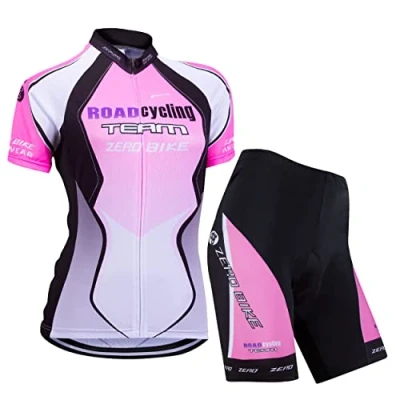 Imagen de ZEROBIKE Kit de Manga Corta Jersey Ciclo Bici del Camino para Mujer, Conjunto Ropa Al Aire Libre Transpiración La Bicicleta, S, 0012