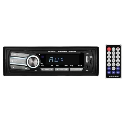 Imagen de Majestic SA 400. Sistema ESTÉREO DE Audio para AUTOMÓVIL ENTRADAS USB Y Micro SD Escuchar TU MÚSICA Entrada AUX Delantera Bluetooth Integrado