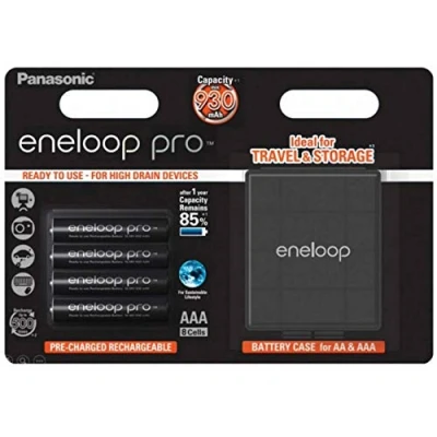 Imagen de 1x4 Panasonic Eneloop Pro Micro AAA 930 mAh + Akkubox Marca