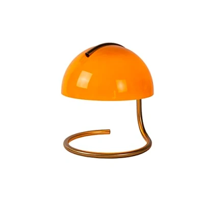 Imagen de Lucide Lámpara de mesa retro Cato, vidrio, naranja
