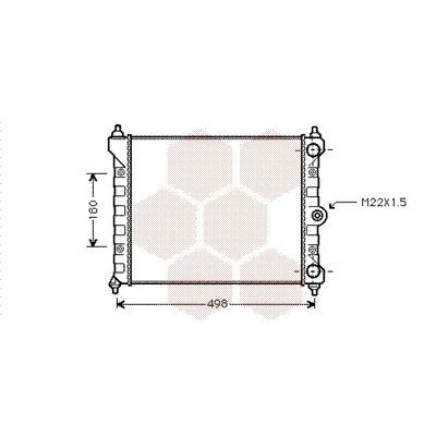 Imagen de VAN WEZEL 58002092 Radiador, refrigeración del motor Aluminio 430 320 33 Aletas unidas mecánicamente VOLKSWAGEN: Polo II Coupé