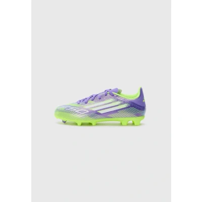 Imagen de adidas Performance F50 League Botas de fútbol con tacos para niños, Talla: 35.5, Purple rush/white/lucid lemon Zapatos