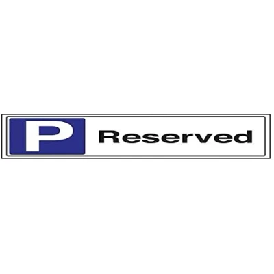 Imagen de vsafety 74036bj s General señal de prohibido aparcar, reservado, autoadhesivo, paisaje, 450 mm x 150 mm, Negro/Azul
