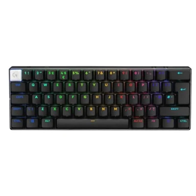 Imagen de Logitech G PRO X 60% LIGHTSPEED, Miniteclado inalámbrico para gaming, mecánico compacto, RGB LIGHTSYNC, Bluetooth, teclas de PBT, interruptores ópticos GX táctiles, QWERTY US, Negro