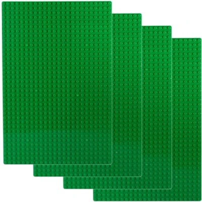 Imagen de Apostrophe Games Placas Base de Bloques Construcción Compatibles con Las Principales Marcas Verdes 19,2 cm x 28,8 (4X Verdes)