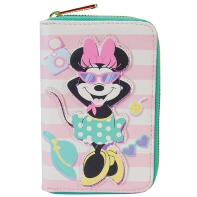 Imagen de Loungefly Disney Minnie Mouse Vacation Billetera con Cremallera Alrededor, Multicolor