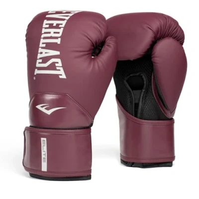 Imagen de Everlast Elite 2 Guantes de Boxeo (397 g), Color Burdeos