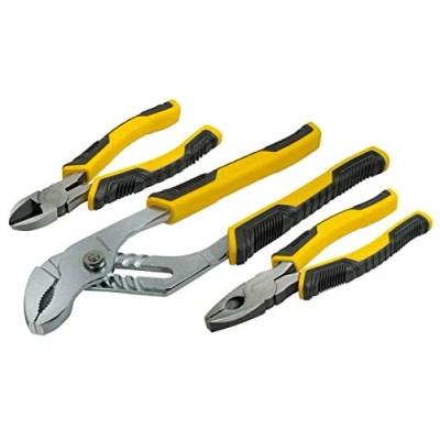 Imagen de STANLEY STHT0 74471 Juego de Alicates Control Grip, incluye alicate universal, corte diagonal y cremallera