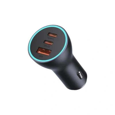 Imagen de Baseus Car Charger Golden Contactor Pro C+C+U 65W Dark Gray (CGJP010013)