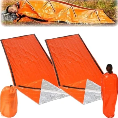 Imagen de Sierra Madre Emergency Sleeping Bag, Bags for Survival, Bag Madre, Waterproof Thermal Bivy Sack Camping (2pcs)