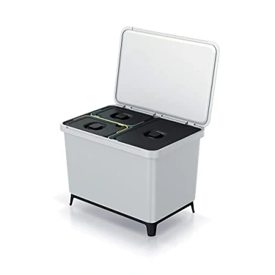 Imagen de Sistema clasificador de reciclaje 2x10L + 1x23L color blanco KEDEN