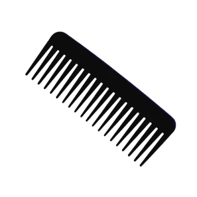 Imagen de Peine de Dientes Anchos, Grande para Desenredar Cabello, Desenredante sin Mango Peine, Cabello Rizado, Seco y Húmedo (Negro ）