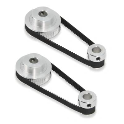 Imagen de TUZUK Juego de 2 piezas rueda síncrona GT2 20 y 40 dientes, polea distribución aluminio 5 mm diámetro con longitud 200 ancho correa 6 (20 40T 5B 6)