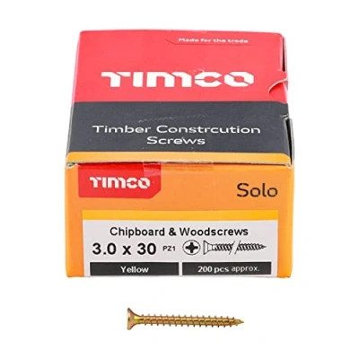 Imagen de Timco 30030SOLOC Pz1 Csk Zyp Pasivado Solo Woodscrew Amarillo