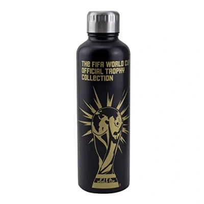 Imagen de Botella de agua metal la Copa Mundial FIFA colección Trophy acero inoxidable con tapa 500 ml 16 fl oz