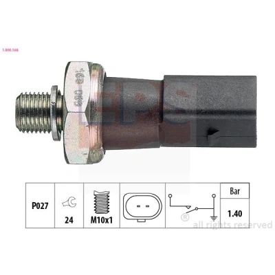 Imagen de EPS 1.800.168 Sensor de Presión Aceite M10x1 1 Made in Italy OE Equivalent VOLKSWAGEN: GOLF 5, Touran I, 6, SEAT: Leon II Hatchback