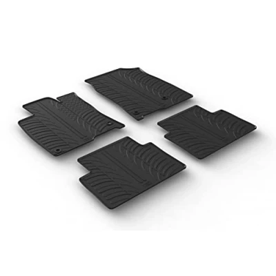 Imagen de Gledring 0309 Juego de alfombrillas suelo Caucho delante y detrás 4 negro 750mm 550mm HONDA: CIVIC 10